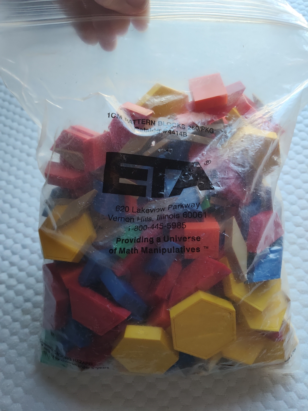 LTA Pattern Blocks Learning Set - Yellow, Red, Blue - Picture 3 of 9